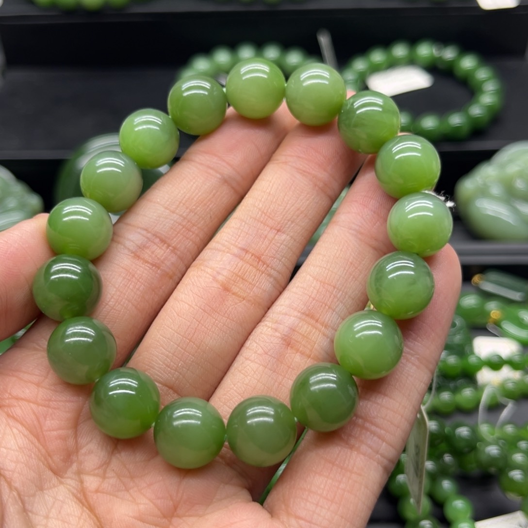 和田玉（碧玉）手链未镶嵌