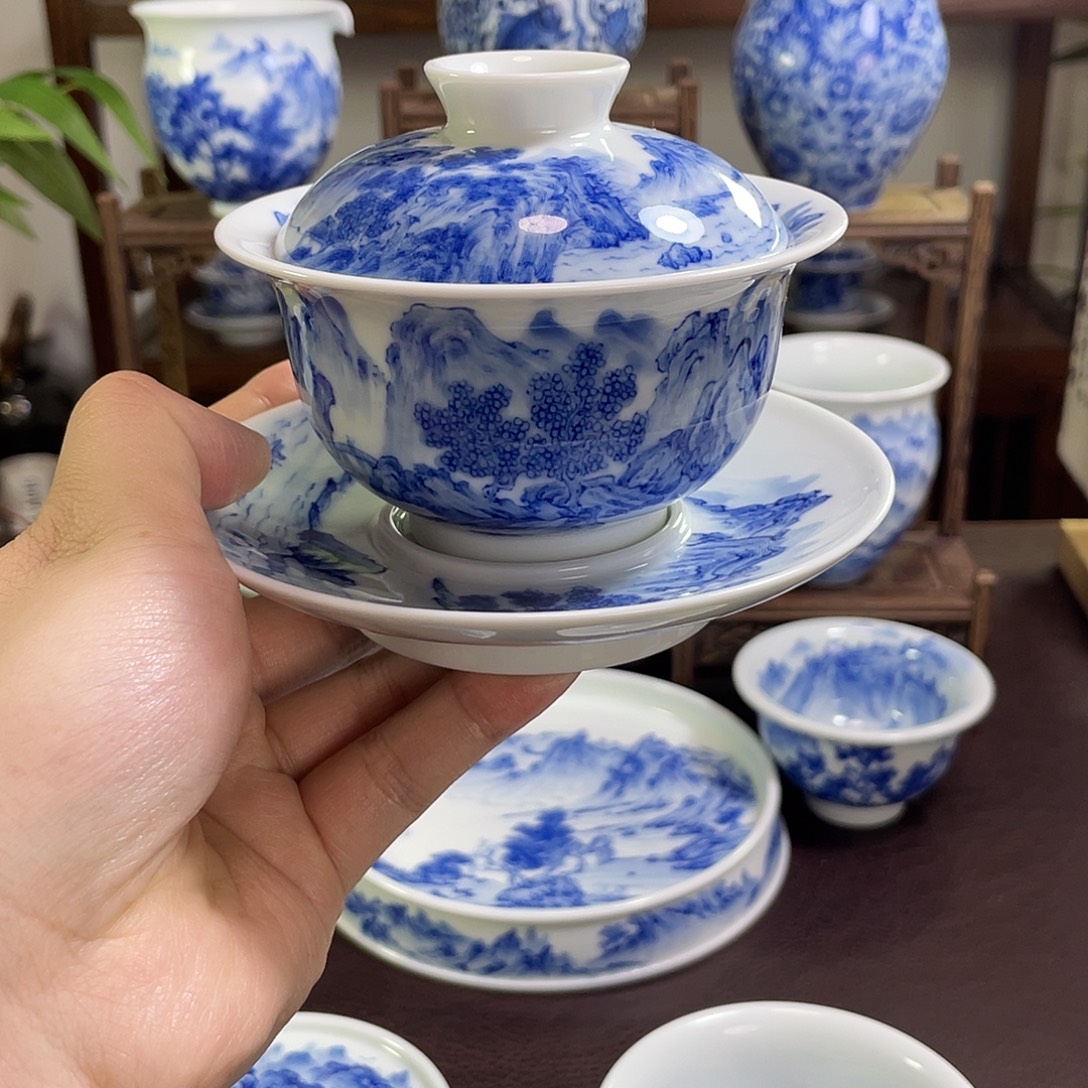 浣***。陶纯手工重工山水