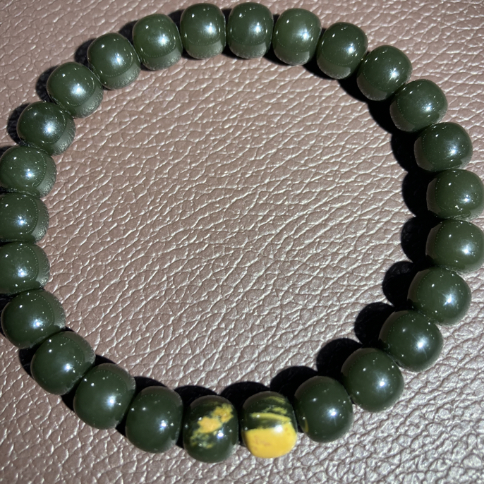 河磨玉8x9老型珠手链