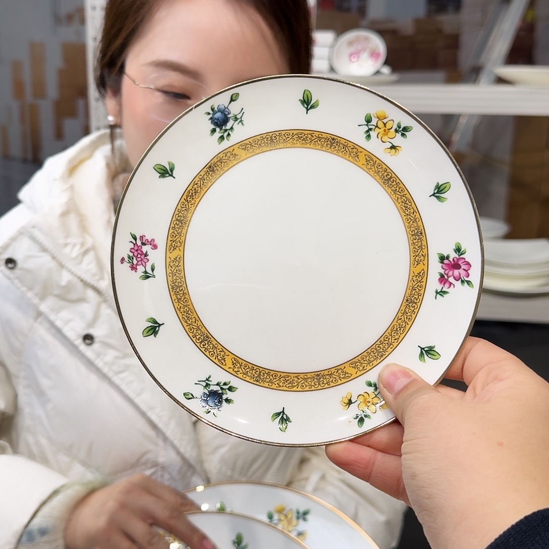 聆****骨瓷高骨6.5英寸盘16cm2个