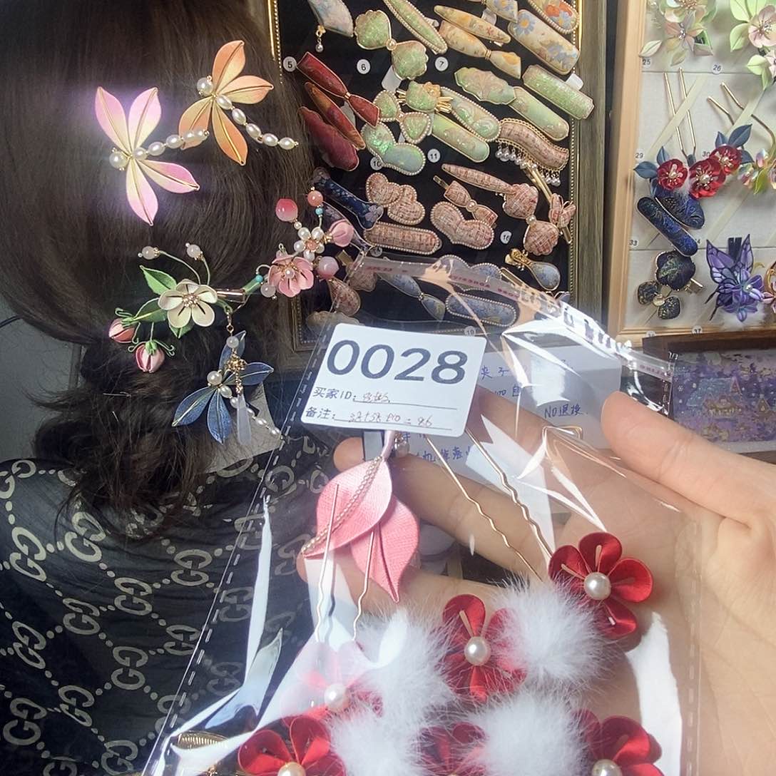 铁合金皮质?****3缠花发夹