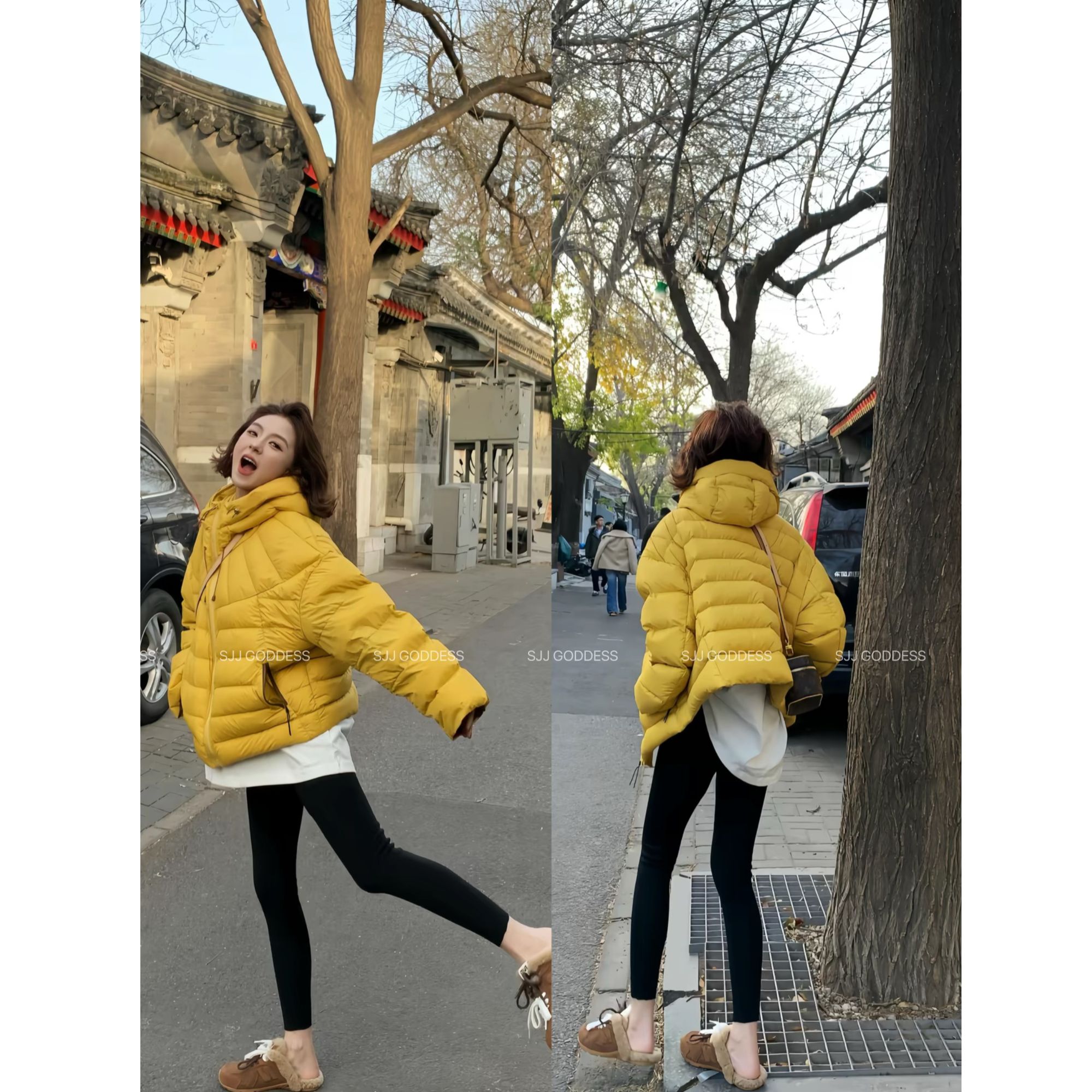 【SJJ年货高定】-冬季新款简约短款连帽羽绒服外套92987