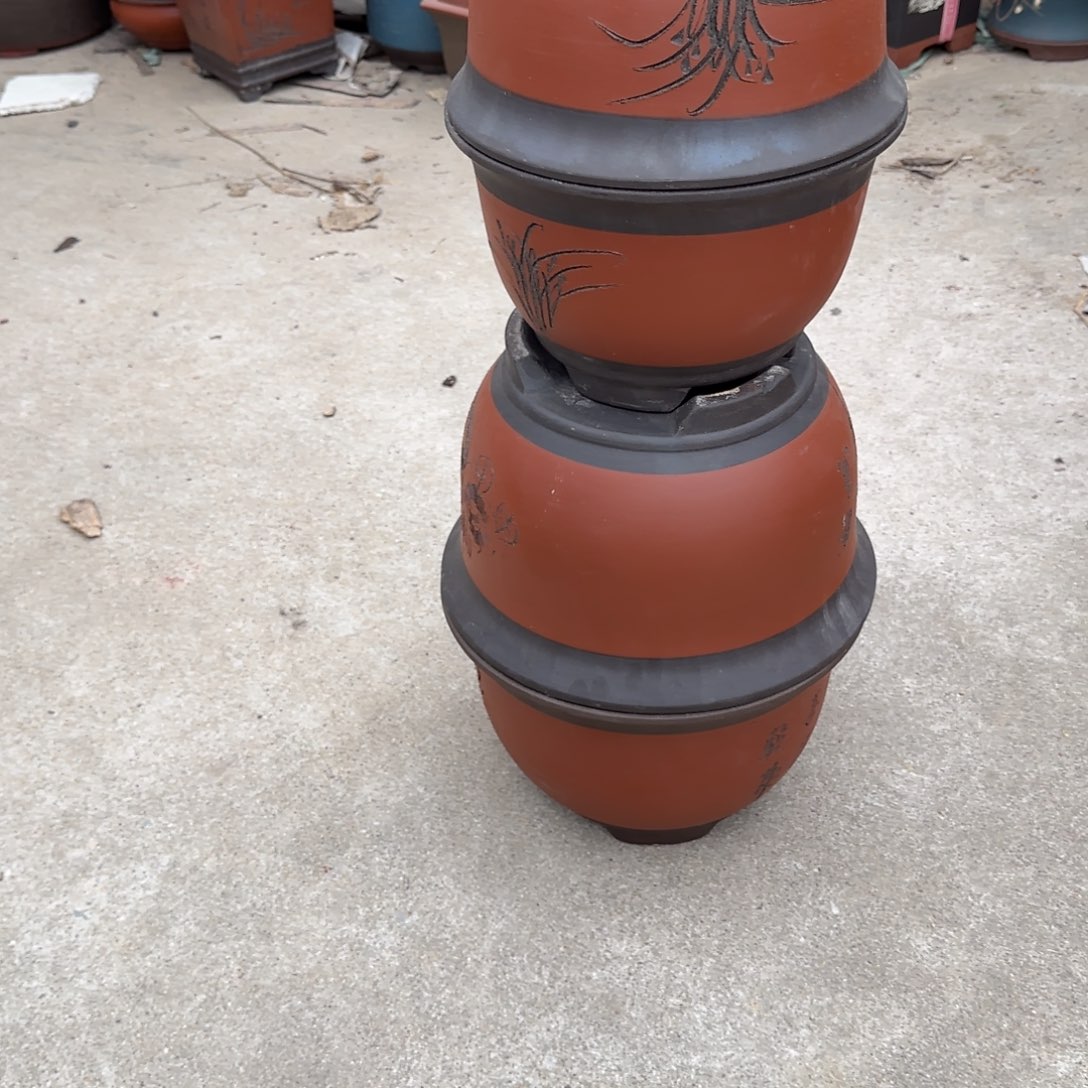 紫砂花盆口径18.12/14.10口径