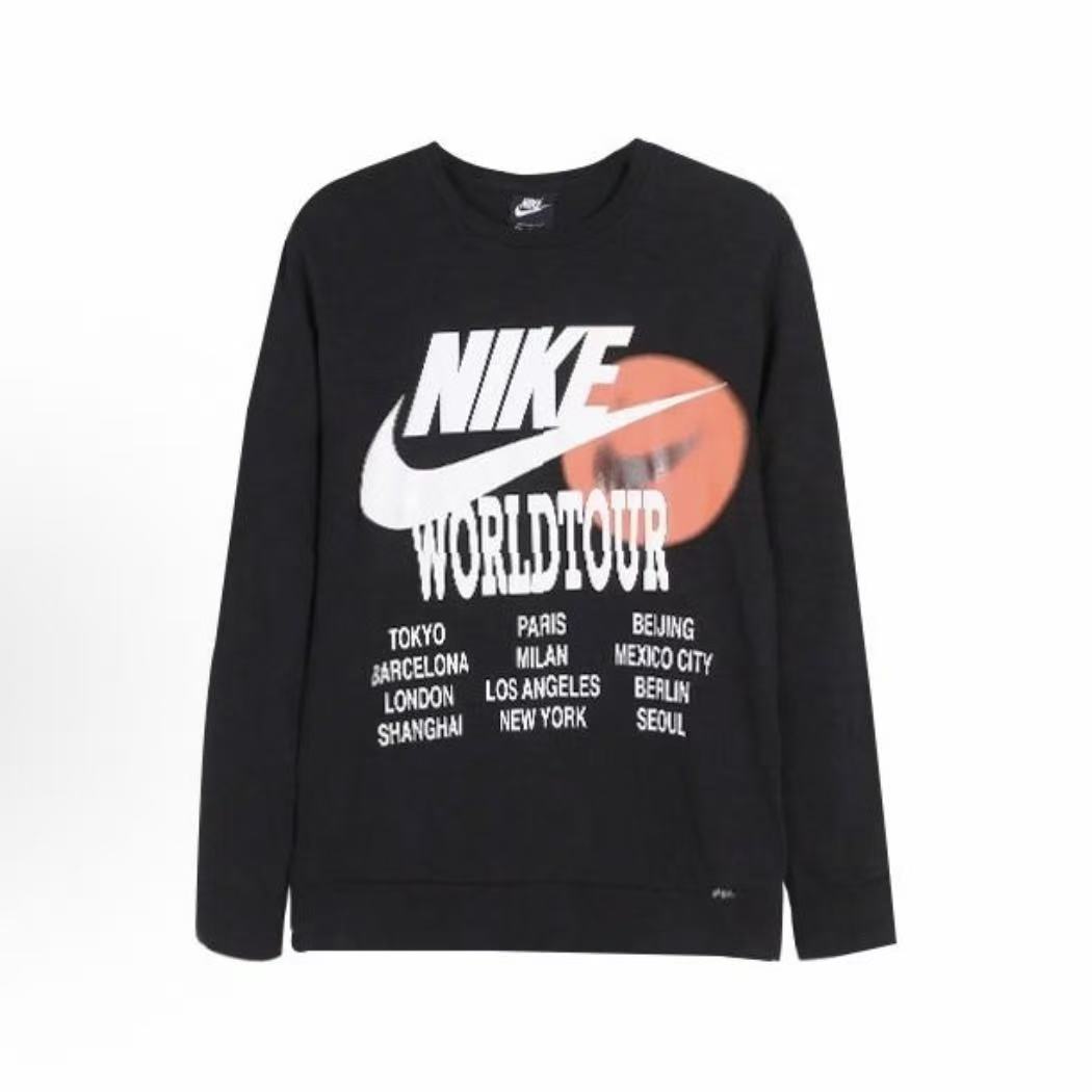 NIKE/耐克Nike 印花字母图案圆领套头卫衣 男款 黑色DA0630-010