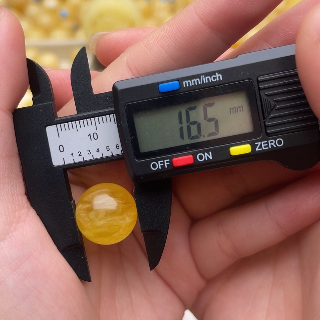 蜜蜡未镶嵌裸石蜜蜡圆珠梦