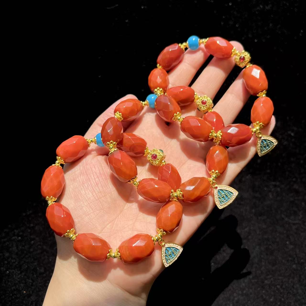 锦红料多宝玛瑙手串12mm（多样性发一件） A28-191