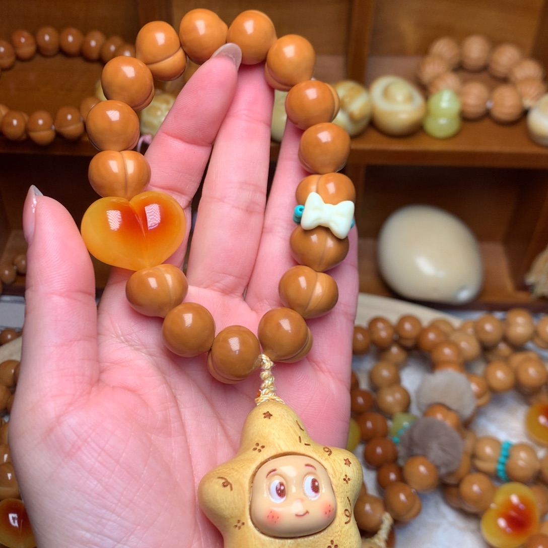 猴头核桃把件15玻璃底定制