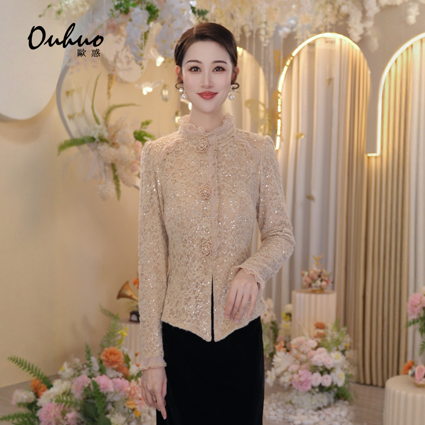 现货【木木定制】2025年秋冬新款复古国风小香上衣外套OHNAI12030