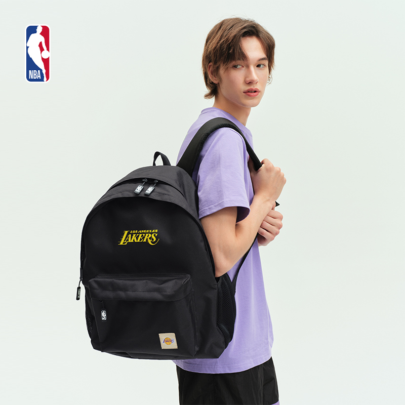 NBA官方勇士湖人球场生活男女同款双肩包大容量开学书包运动背包