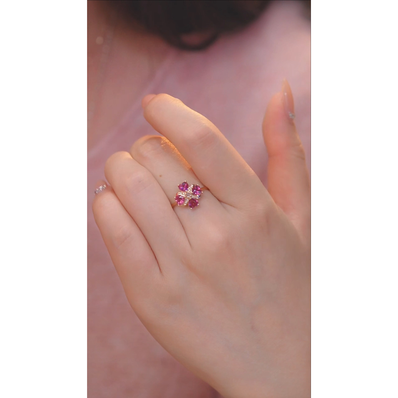 碧玺戒指18K金镶嵌多样性发 （1.3ct）@@U9339