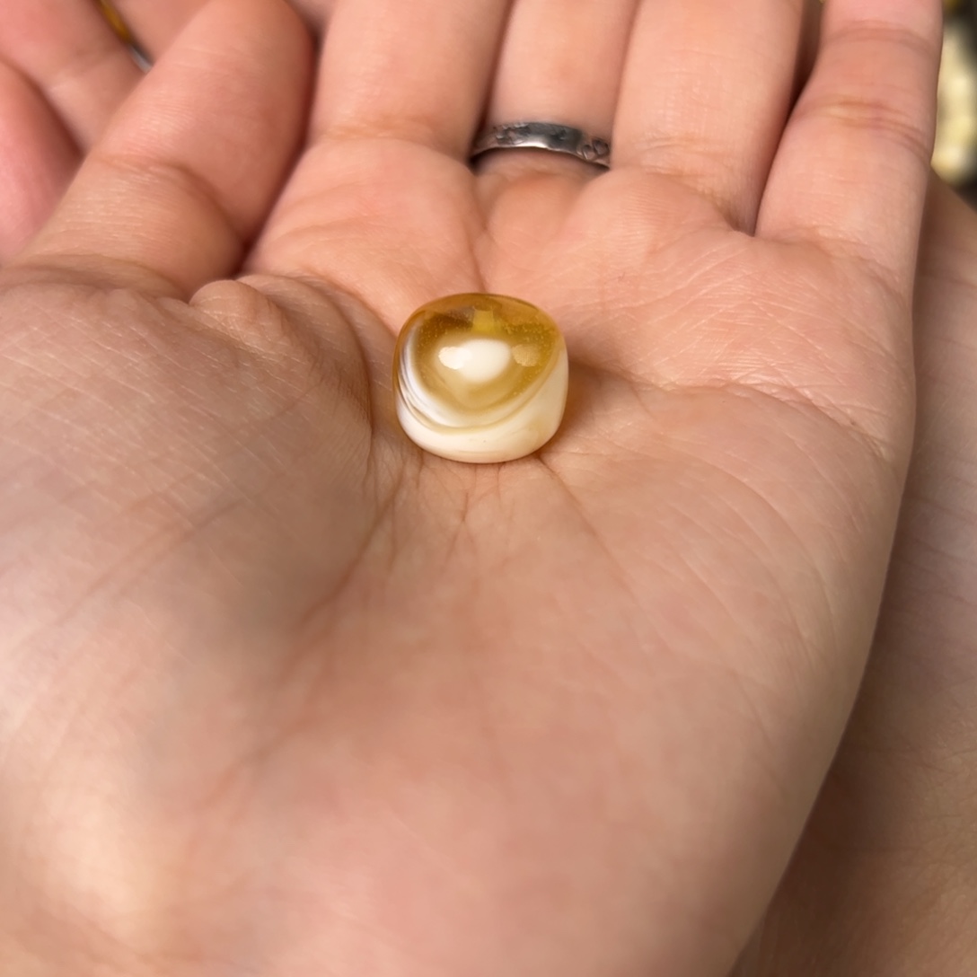 未镶嵌琥珀珠宝奇石蜜蜡金瓷白拉丝桶珠