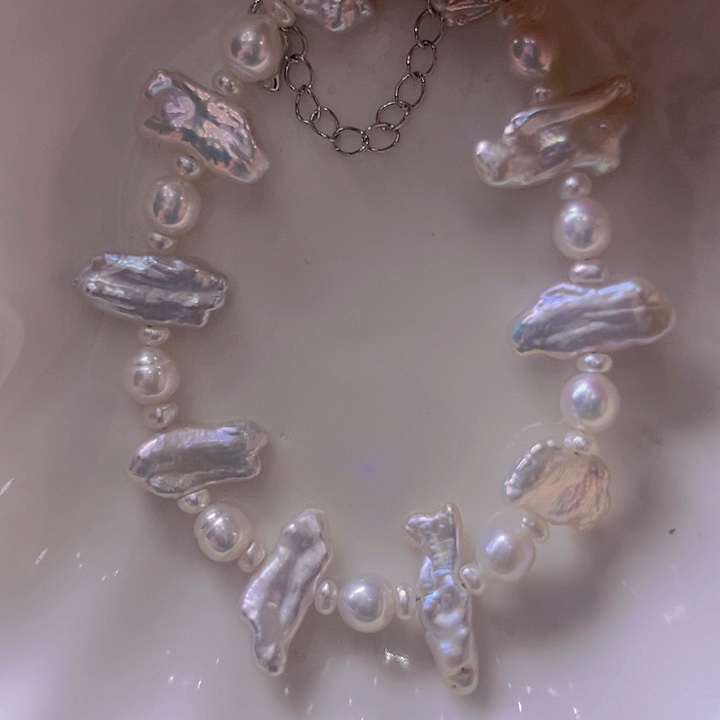 淡水珍珠手绳合金