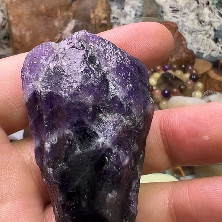 秋***染水晶珠宝半成品未镶嵌