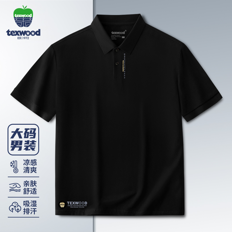 苹果牌TEXWOOD短袖男t恤polo衫大码男装夏季新款翻领半袖潮10106