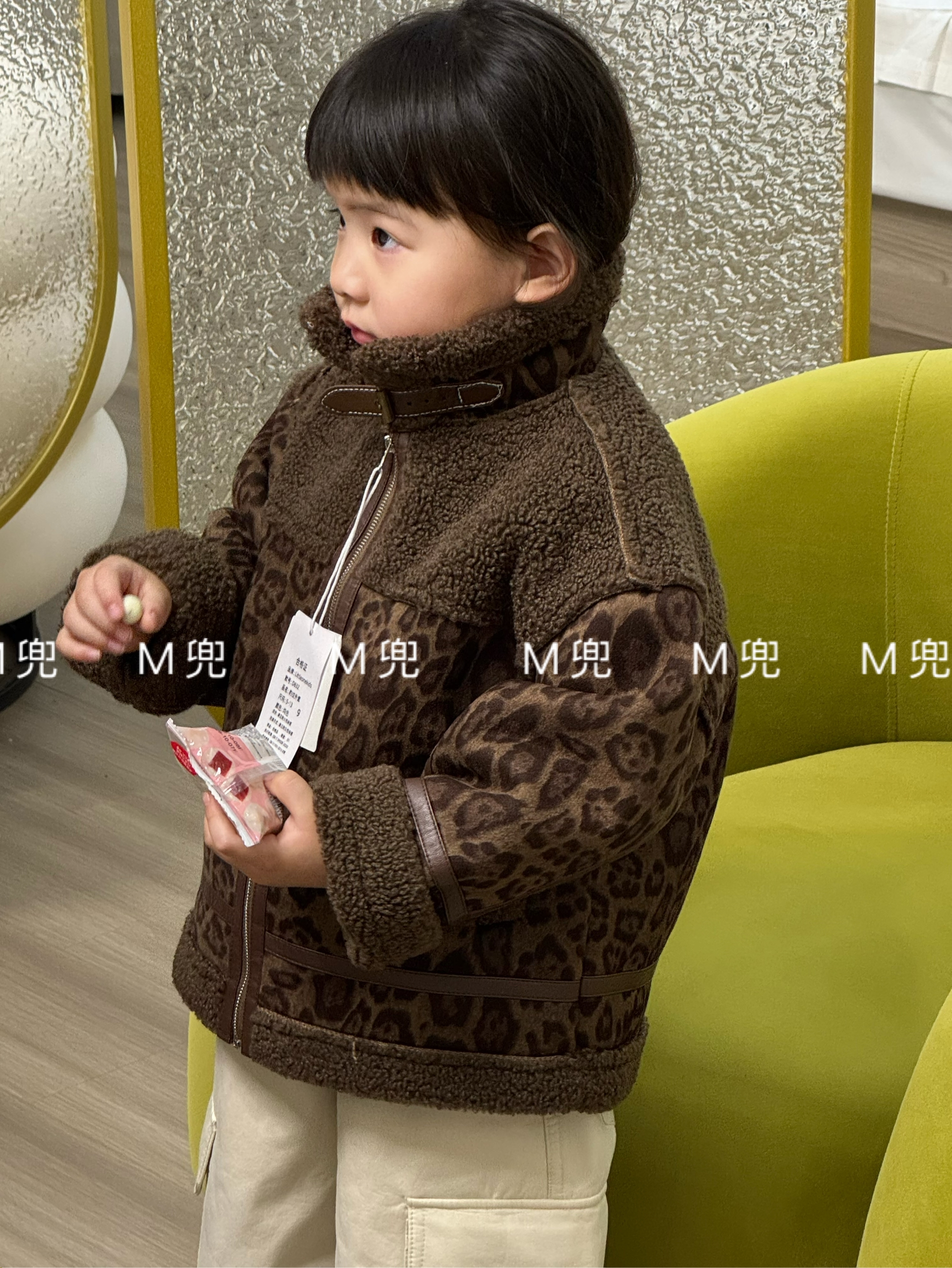 MD25年新款豹纹外套男女同款儿童上衣外套