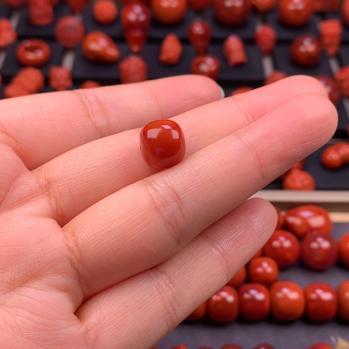 南红玛瑙未镶嵌老型单珠11MM