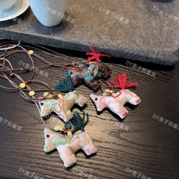 马年福气挂件-手工新中式非遗布艺搭配儿童项链149