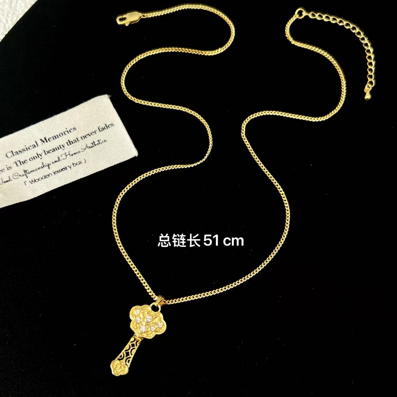 坠链均925银 新中式精美如意吊坠项链1325