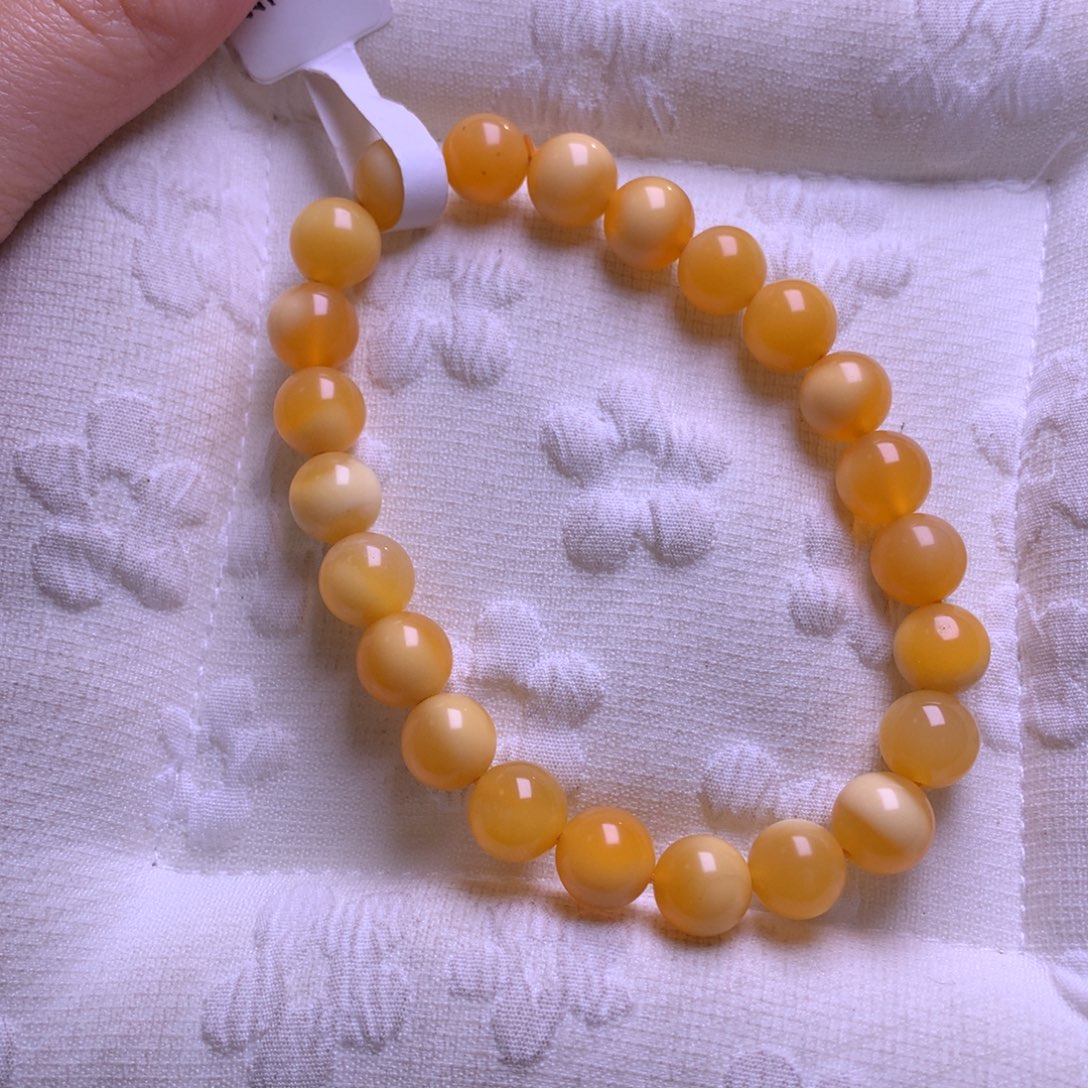 未镶嵌手链水晶缅黄玉石8+