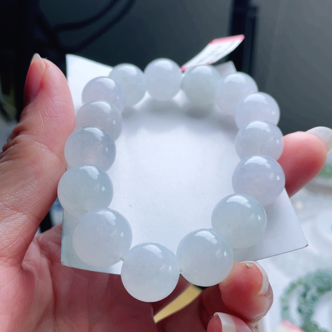 翡翠未镶嵌手链手串14