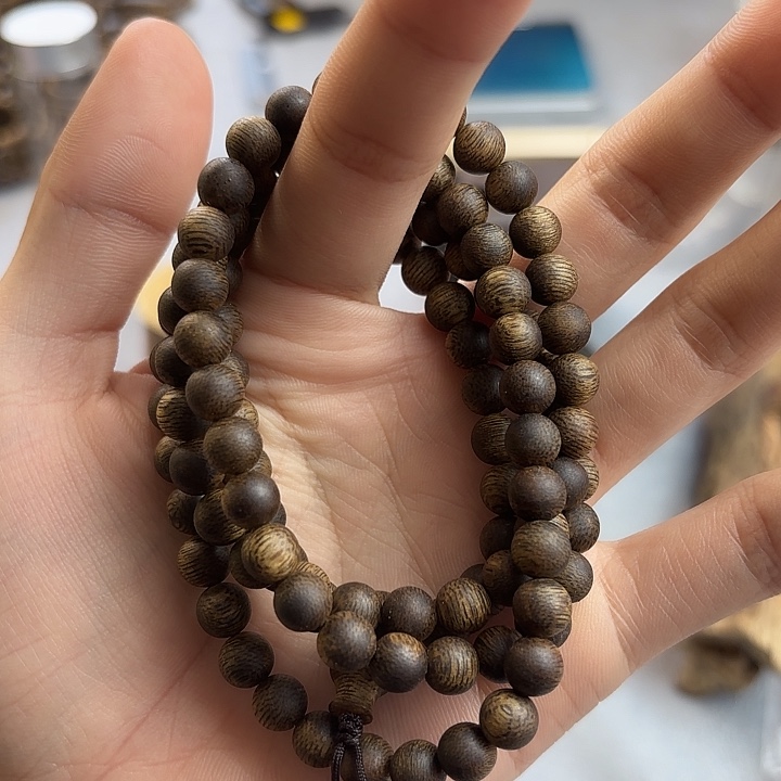 X***沉香碎屑沉香奇楠沉香07圆珠多圈多样性发一19g