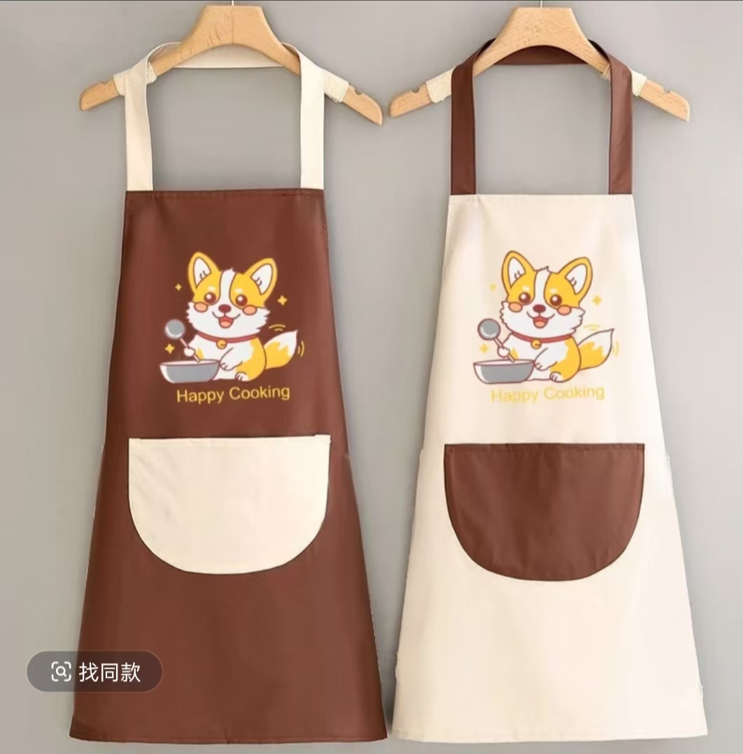 【2条装】新款情侣厨房成人防水防油围裙工作服家用做饭无袖韩版