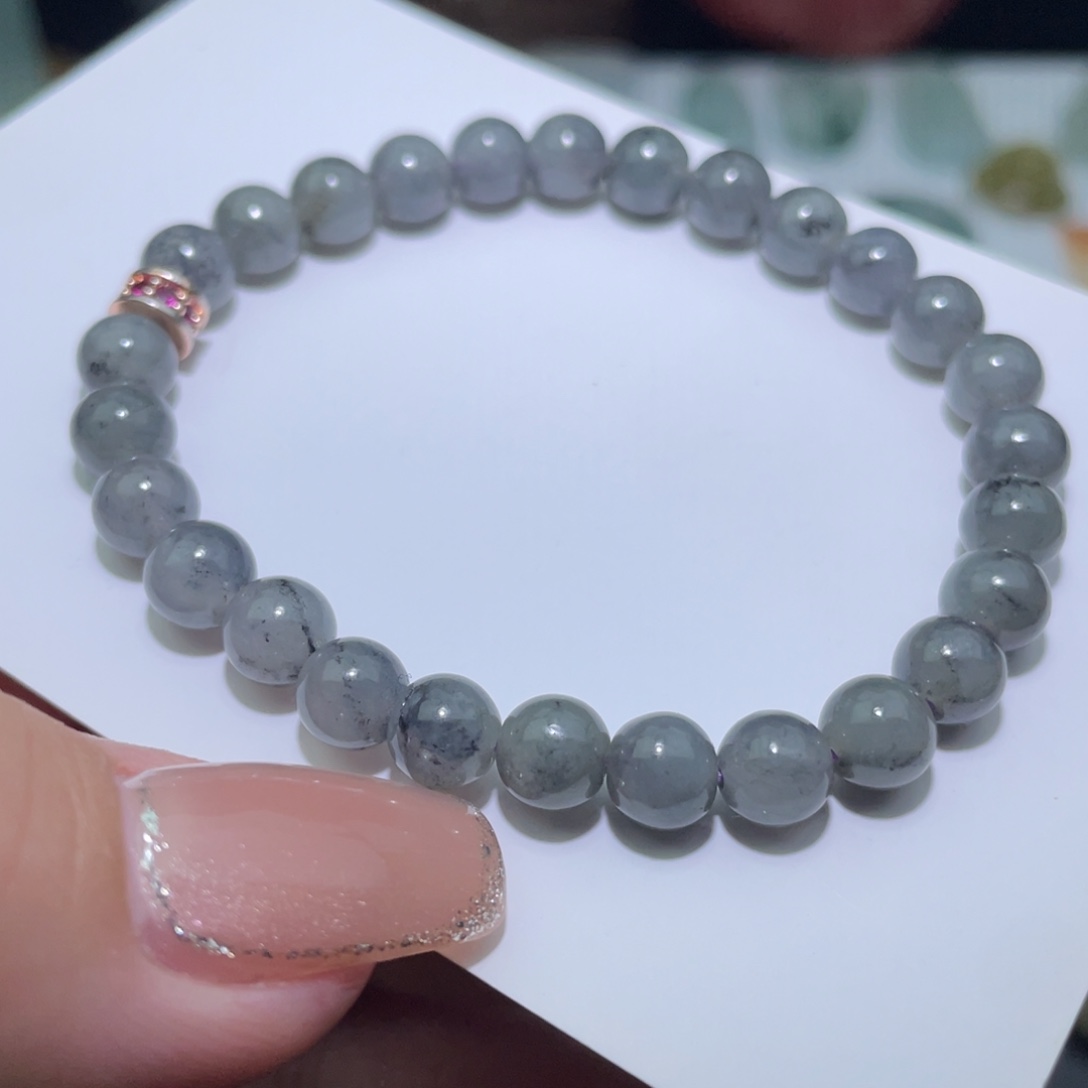 定制翡翠未镶嵌手链6.5