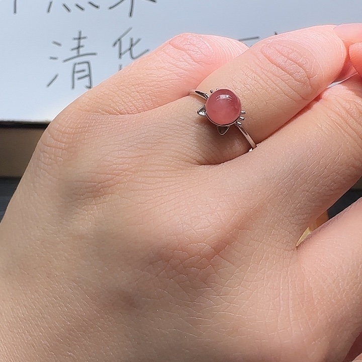 戒指银S925镶嵌水晶