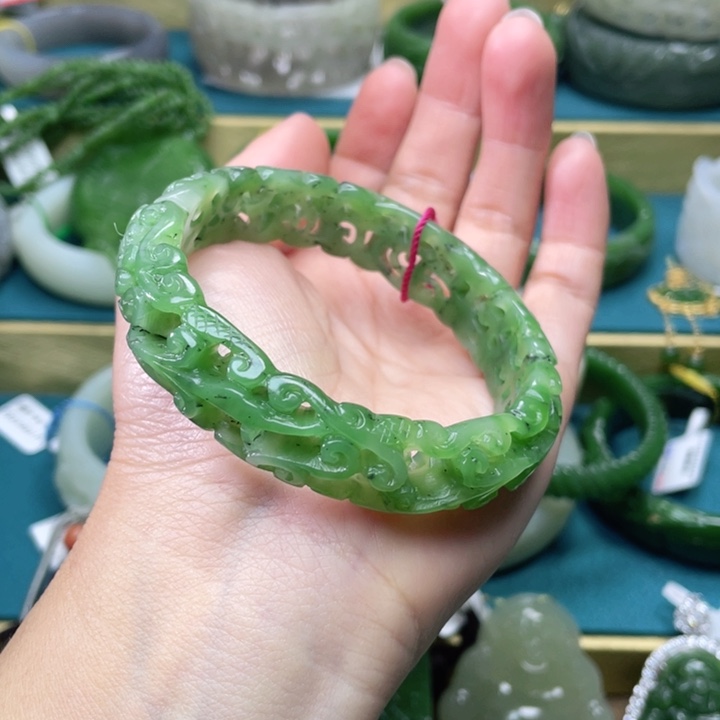 和田玉手镯57+圈口 编号48未镶嵌