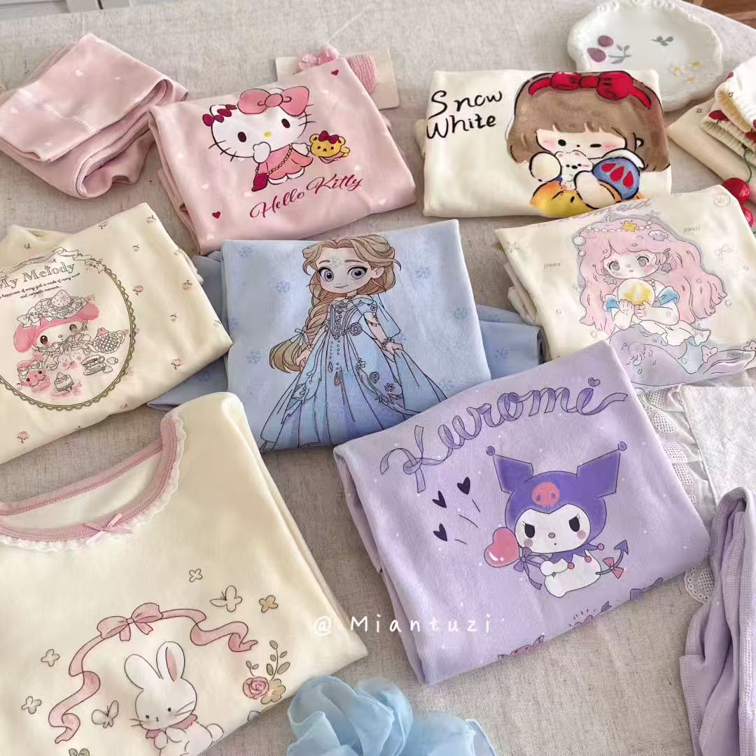 【米粒Kids-现货】棉兔子(悠趣熊)新款280gA类羊咩拉架秋衣秋裤套装