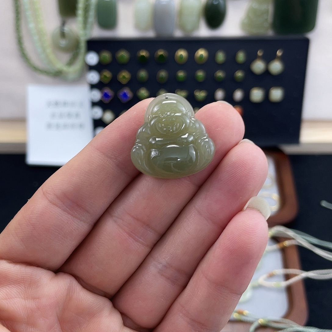和田玉银S925镶嵌颈饰