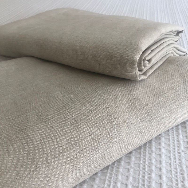 重磅！外贸9支加厚纯亚麻床单简约款100%亚麻凉爽透气麻布双人睡单