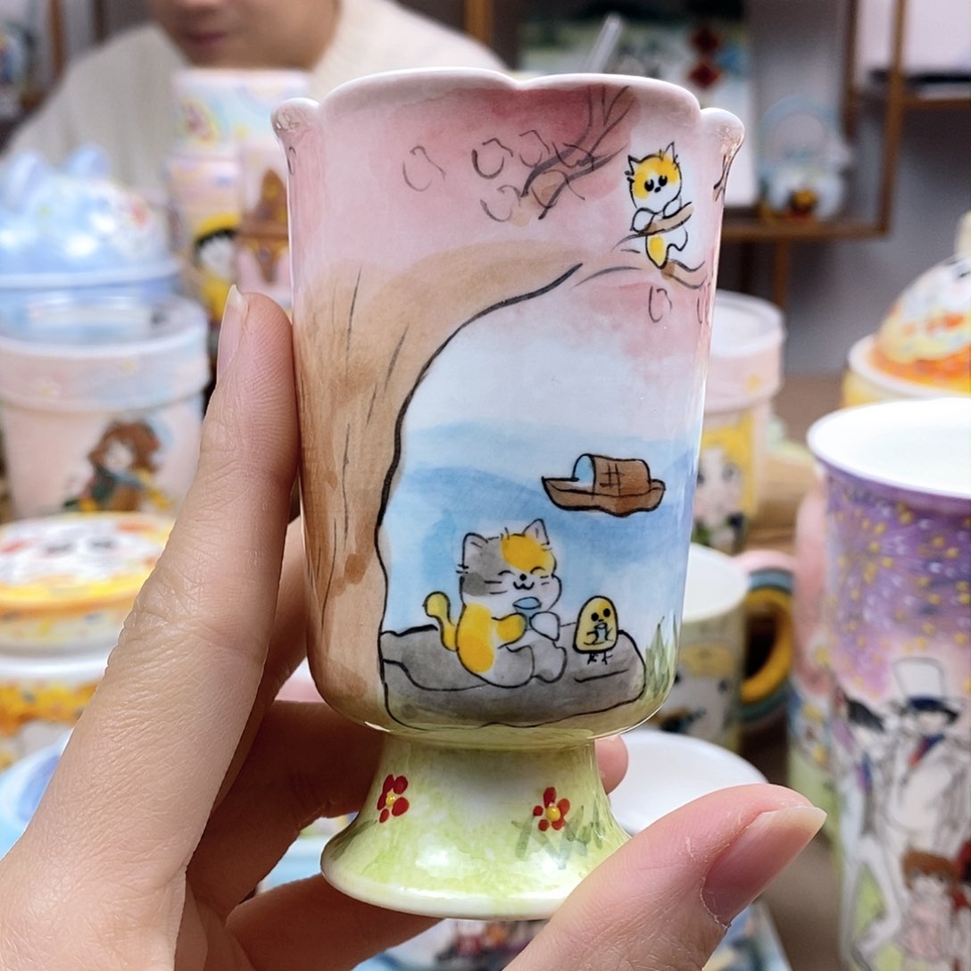 杯董董文创手绘陶瓷 