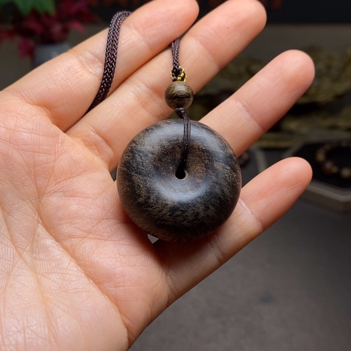 沉香木手串越南芽庄白棋楠瘤疤吊坠