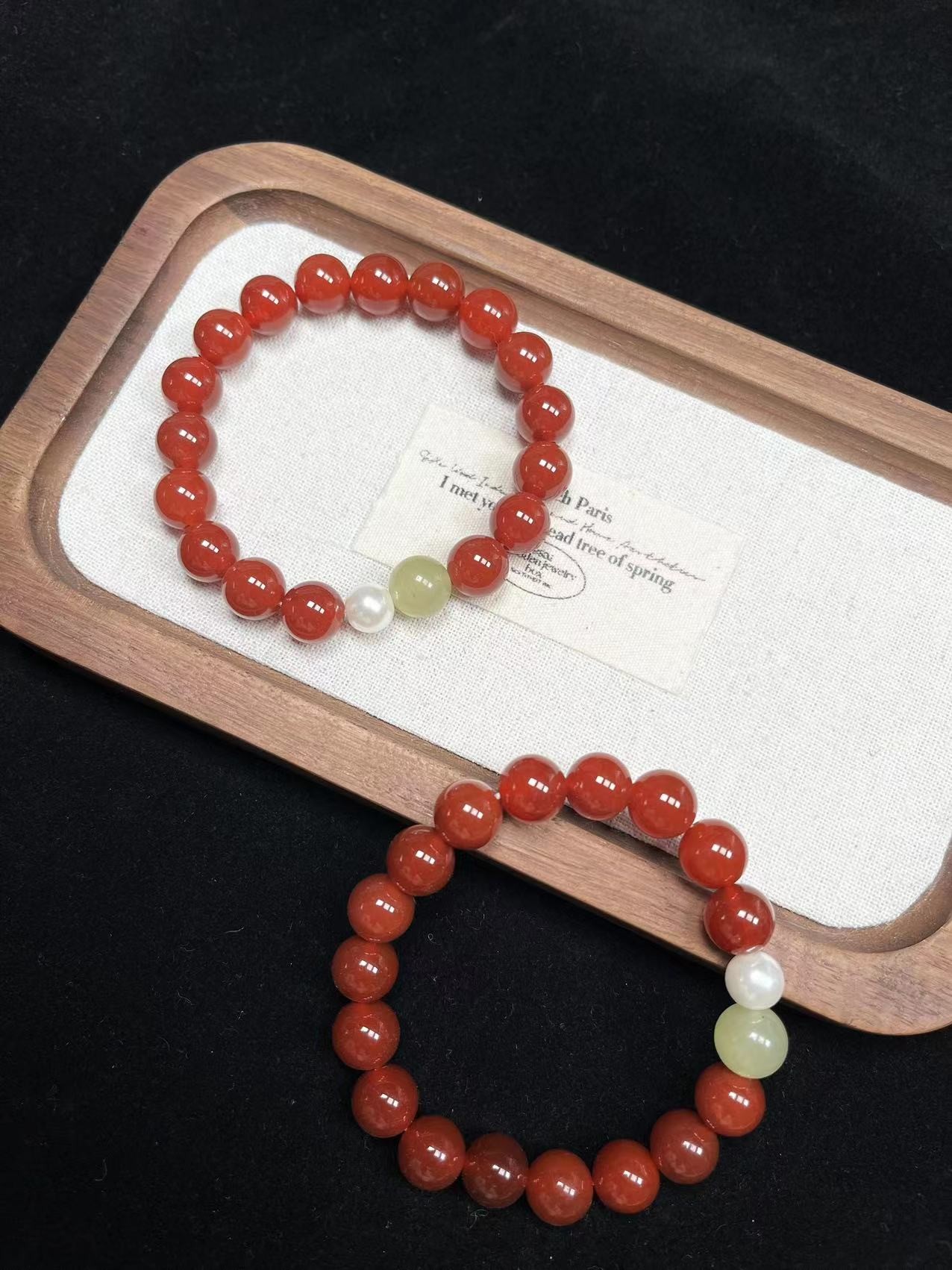 红玛+晴水+珍珍10mm单圈设计款 天然石默认微瑕1146 无盒