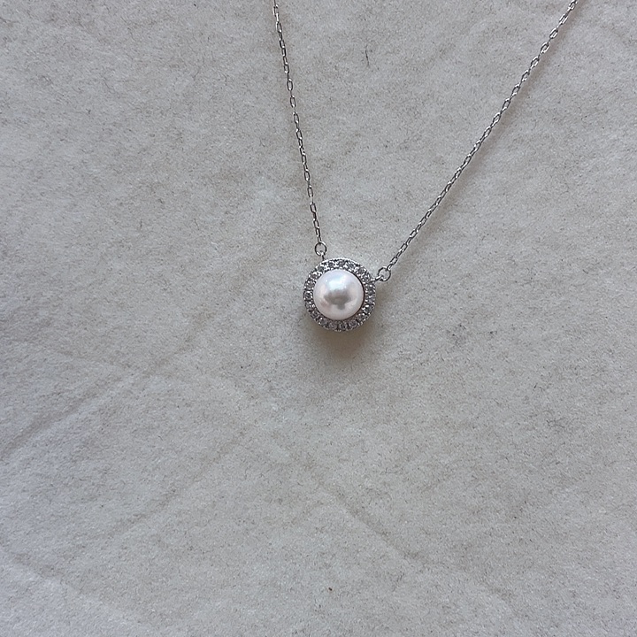 套链海水珍珠银S925镶嵌