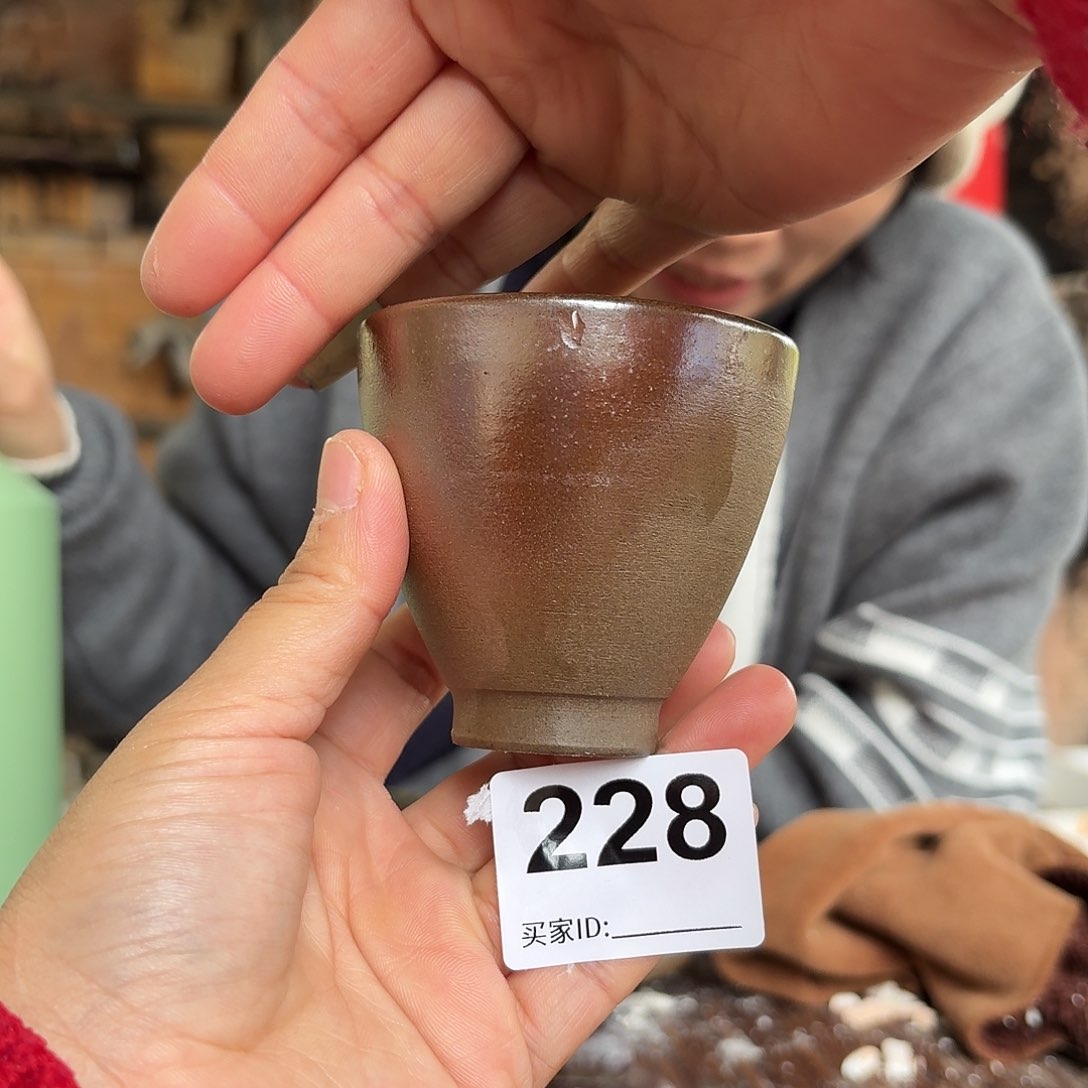 杯坭兴陶柴烧全手工原矿泥料杯