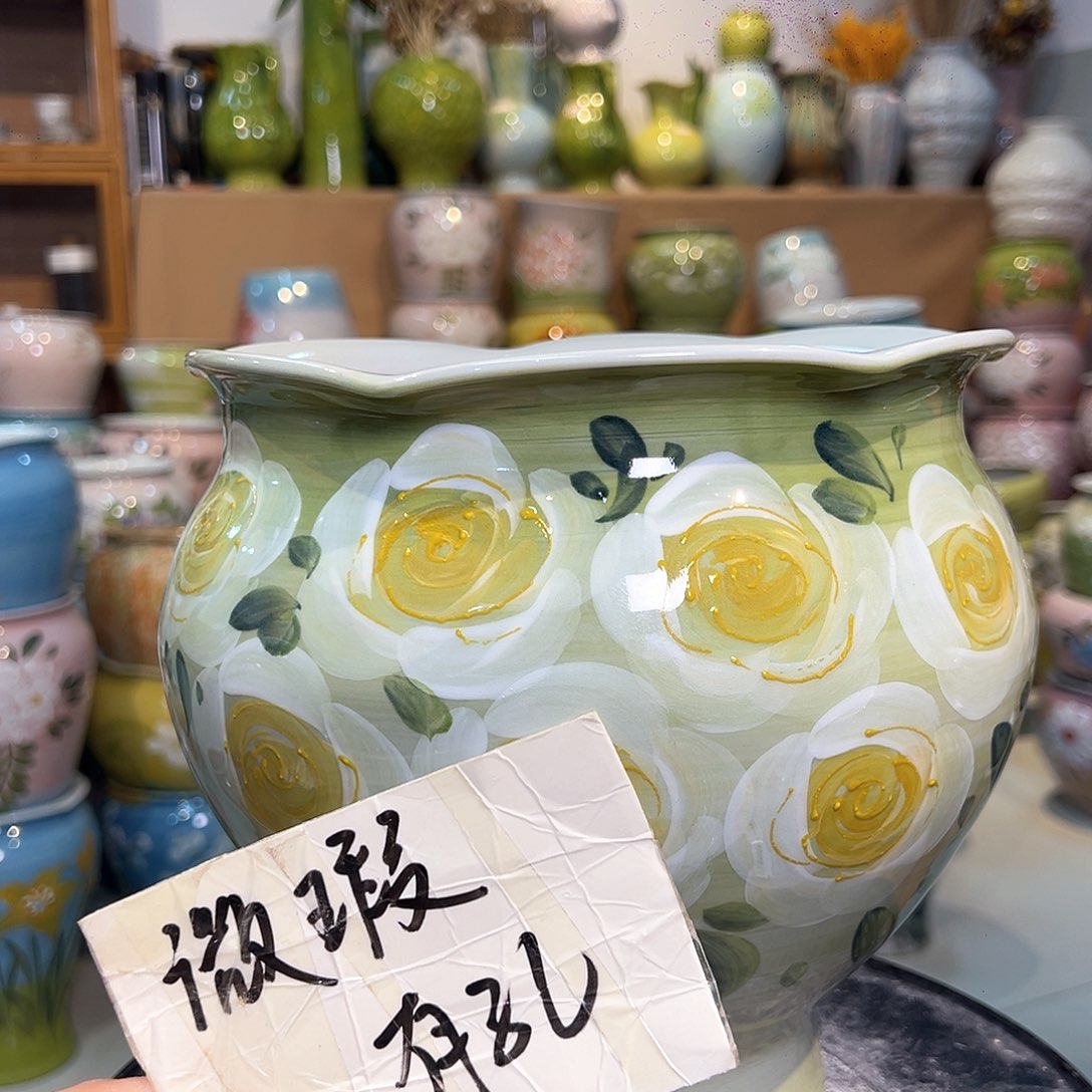 景德镇陶瓷花盆花器瑕258