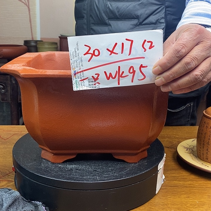 紫砂花盆货号一只WK95红