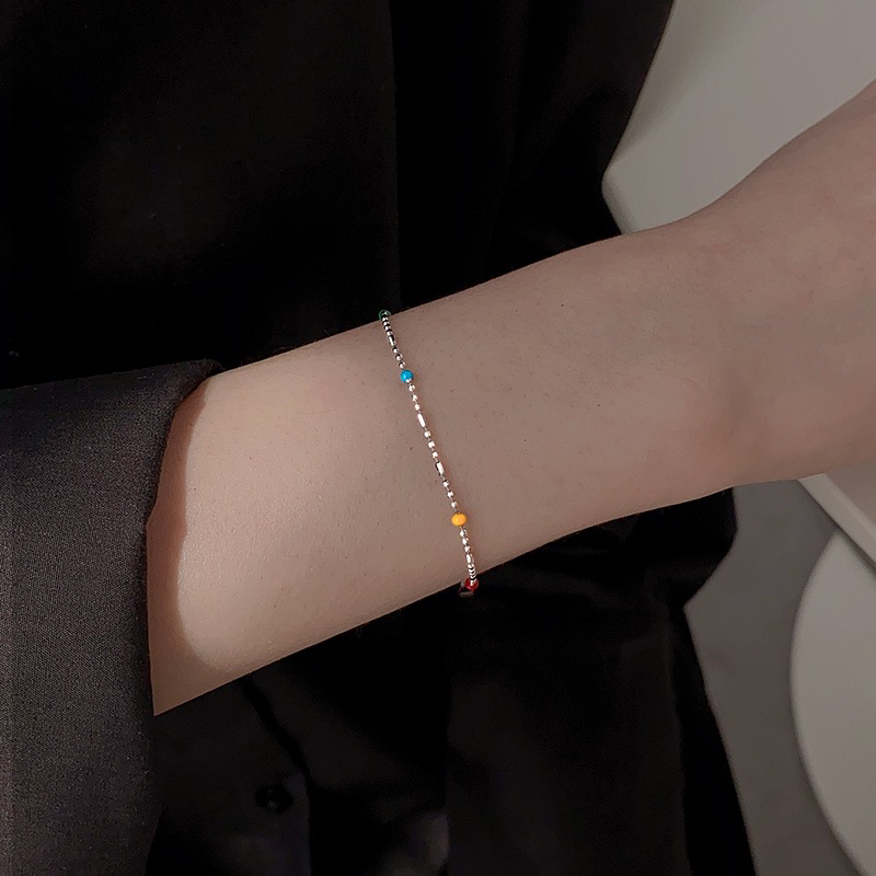 1138轻奢彩虹豆豆手链