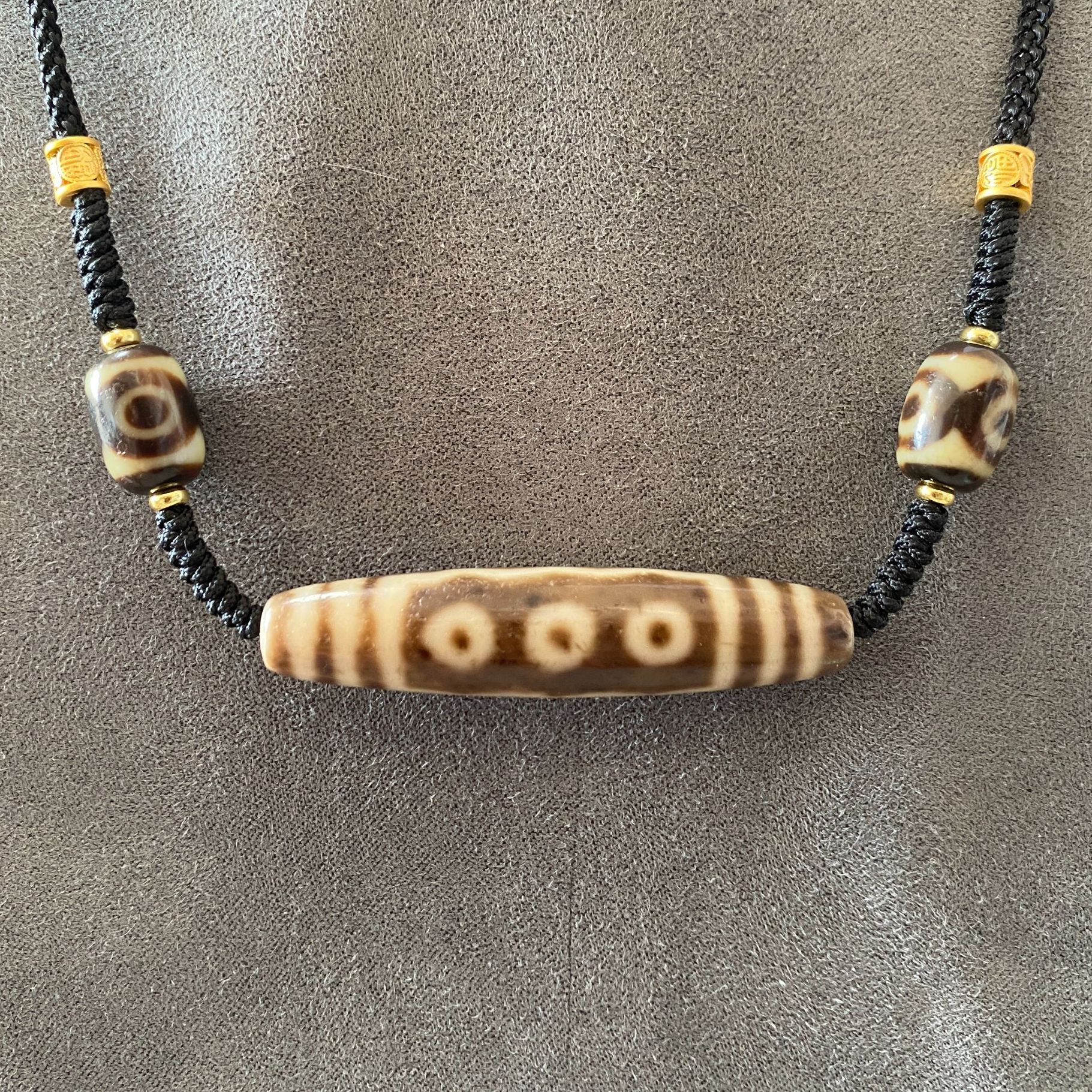 【一品臻宝】藏区回流老珠七眼设计款玛瑙古珠男女同款