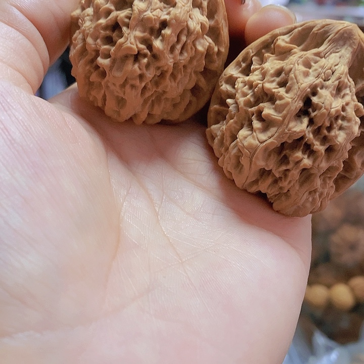 【闪购商品】文玩核桃把件42麒麟纹官帽