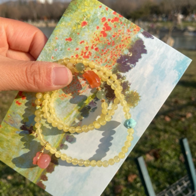 蜜蜡 4 毫米 三圈 售出 小清新 