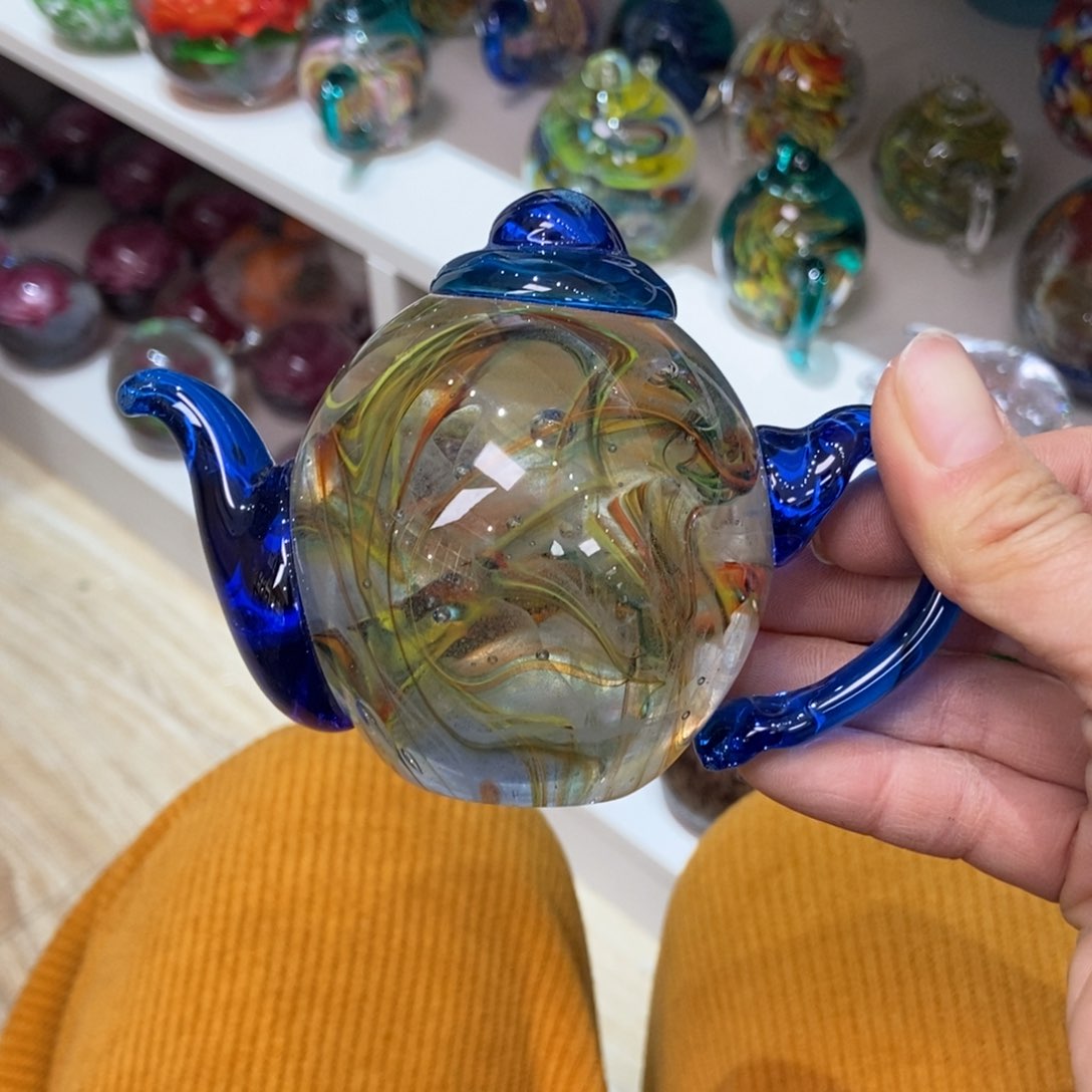 琉璃手工艺品精品鸡油黄夜