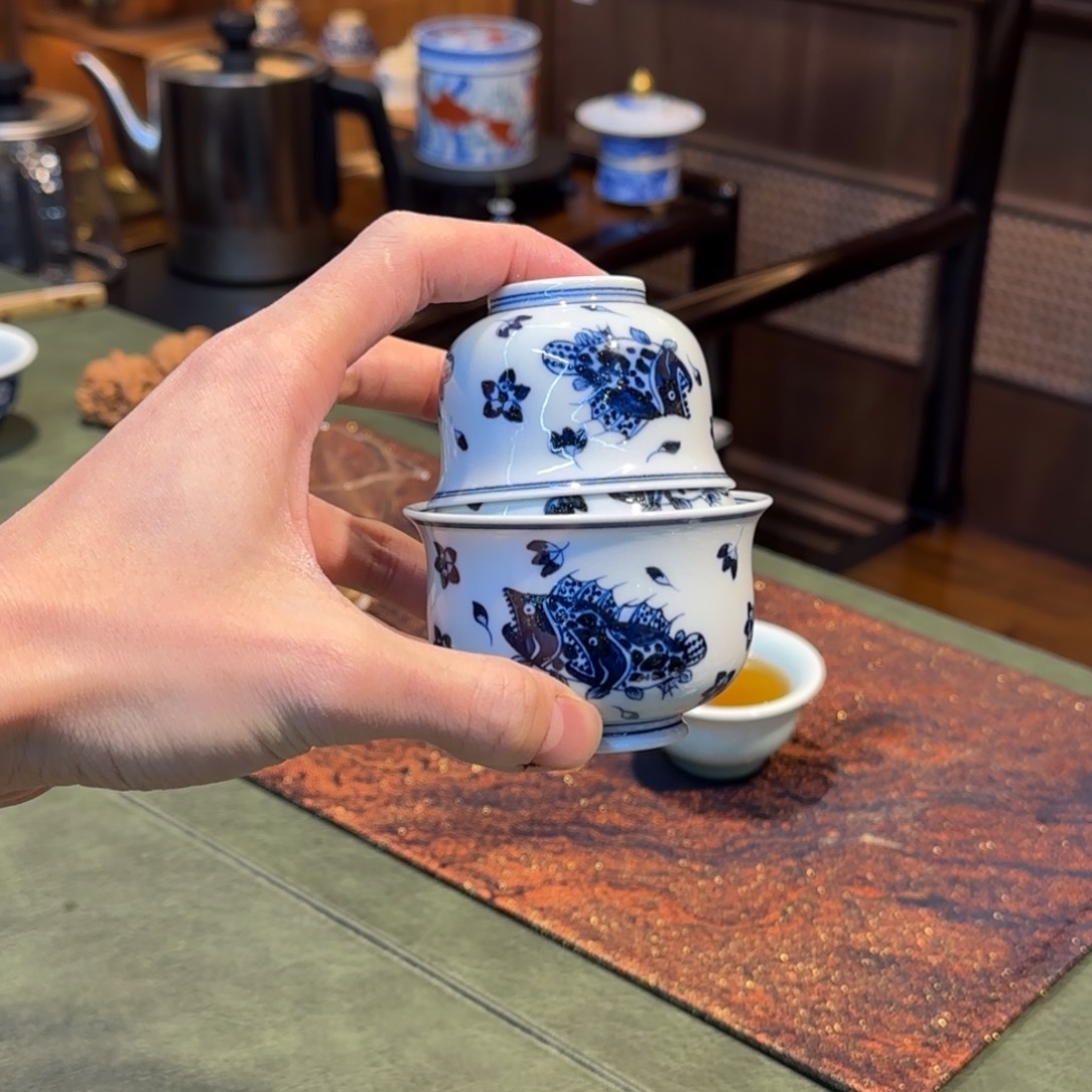 景德镇手绘鳜鱼套组