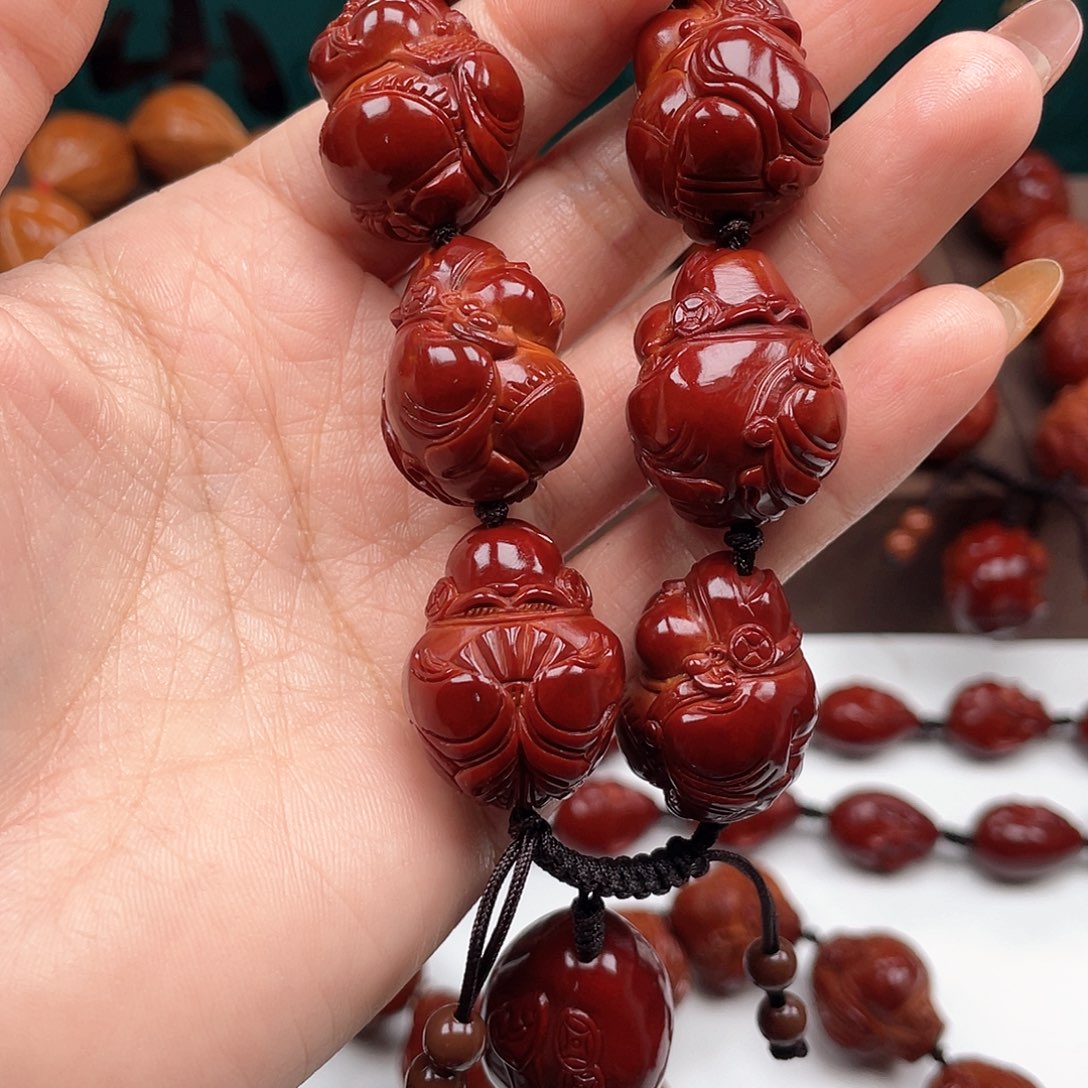 橄榄核手串小***?财神手串