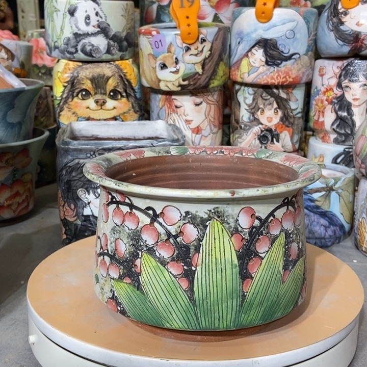 红陶景德镇艺术手绘作品