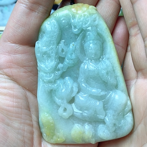 翡翠颈饰未镶嵌天然缅甸翡翠a货