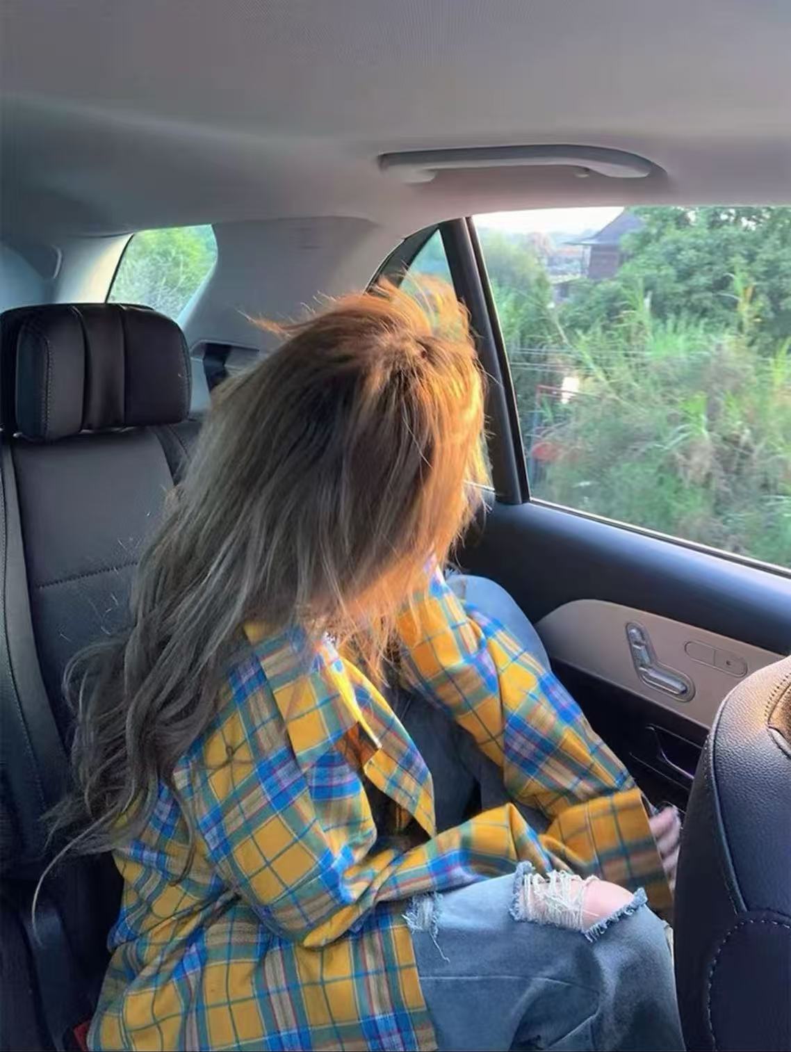 学院风中长款韩版慵懒风时尚百搭时尚格子衬衫宽松显瘦百搭