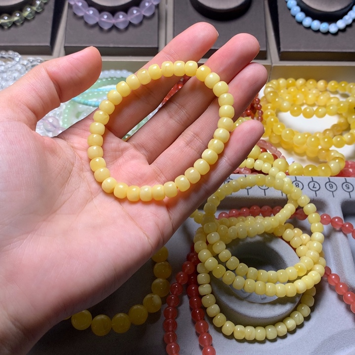 未镶嵌蜜蜡手链屿*